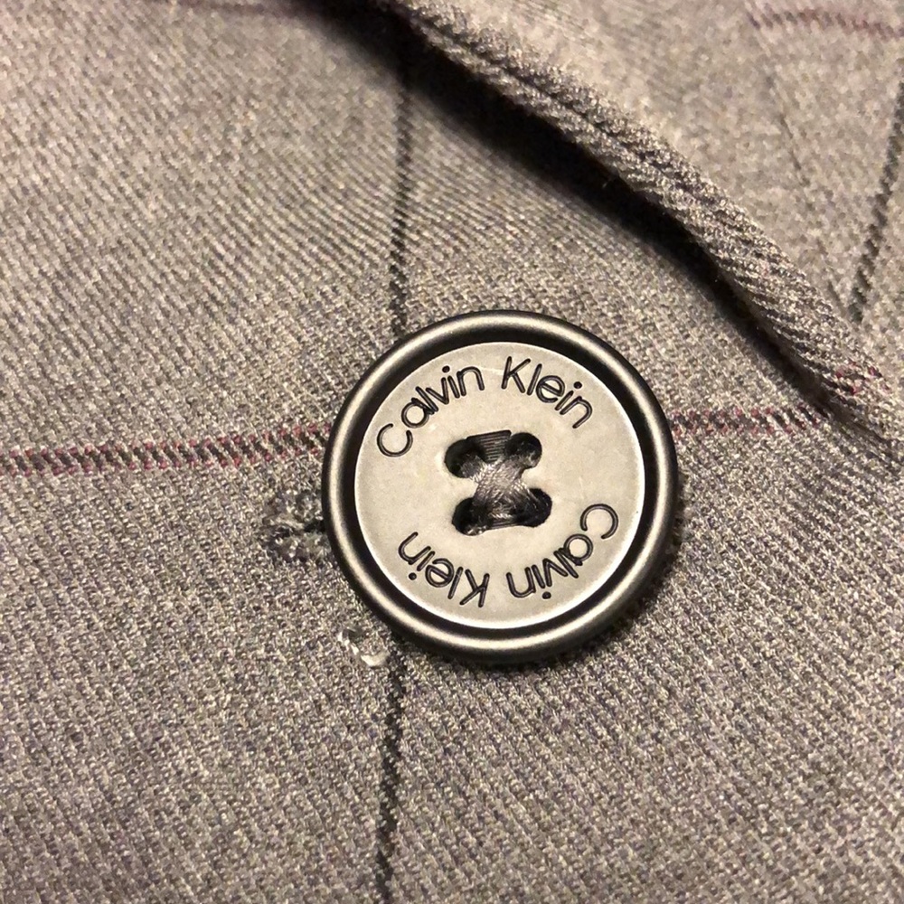 Brand🆕😍😍😍 CALVIN KLEIN One Button Windowpane Jacket - Picture 8 of 14